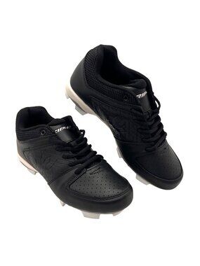Rip-It Girls Diamond Softball Cleats Size 4.5Y Black Durable Comfort Traction